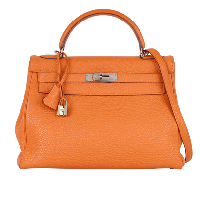 Kelly 32 In Togo Orange, front view